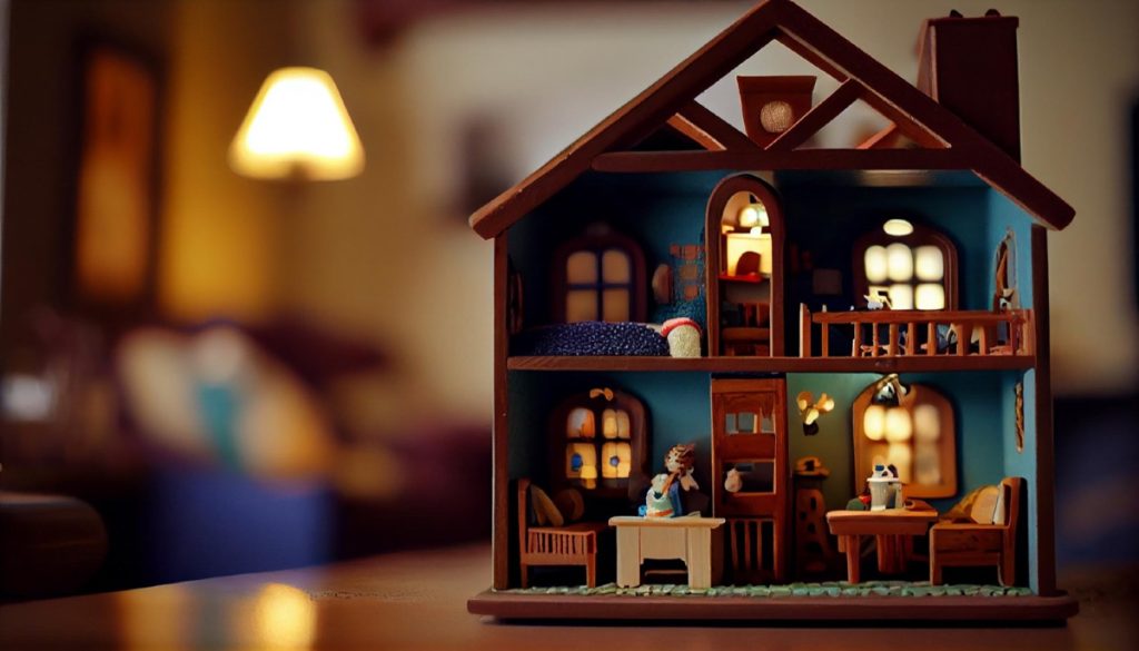 casas de muñecas en miniatura